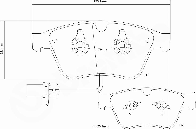 Brembo 07.D435.54 - Augstas veiktspējas bremžu uzliku komplekts autodraugiem.lv