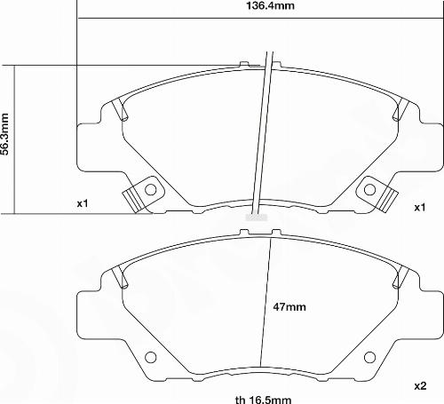 Brembo 07.D435.55 - Augstas veiktspējas bremžu uzliku komplekts autodraugiem.lv