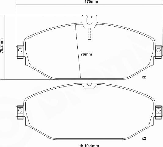 Brembo 07.D435.50 - Augstas veiktspējas bremžu uzliku komplekts autodraugiem.lv