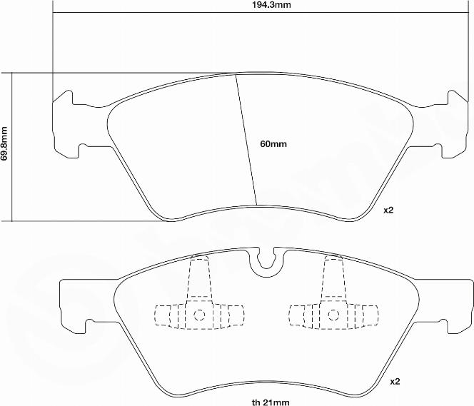 Brembo 07.D435.17 - Augstas veiktspējas bremžu uzliku komplekts autodraugiem.lv