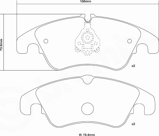 Brembo 07.D435.21 - Augstas veiktspējas bremžu uzliku komplekts autodraugiem.lv