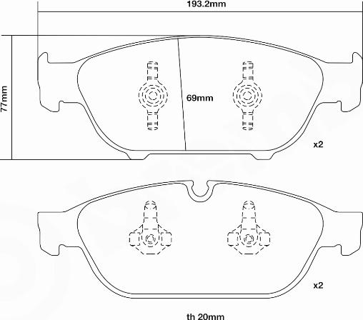 Brembo 07.D435.23 - Augstas veiktspējas bremžu uzliku komplekts autodraugiem.lv