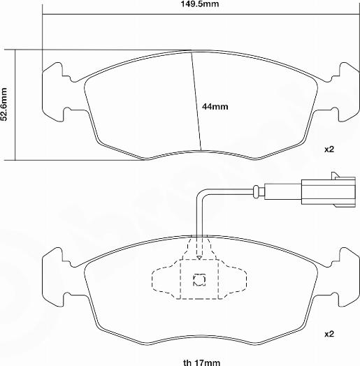 Brembo 07.D435.72 - Augstas veiktspējas bremžu uzliku komplekts autodraugiem.lv