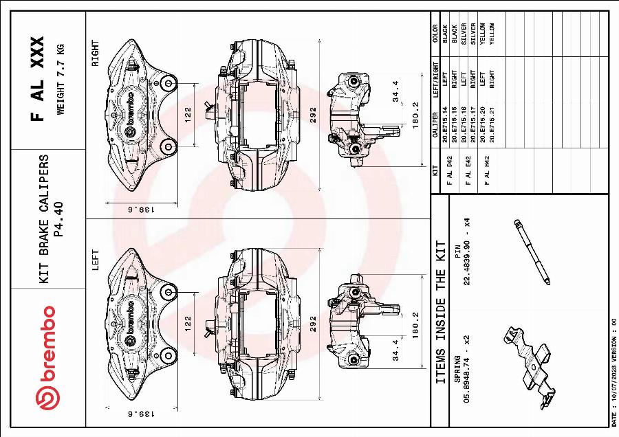 Brembo F AL D42 - Bremžu suporta skavas komplekts autodraugiem.lv