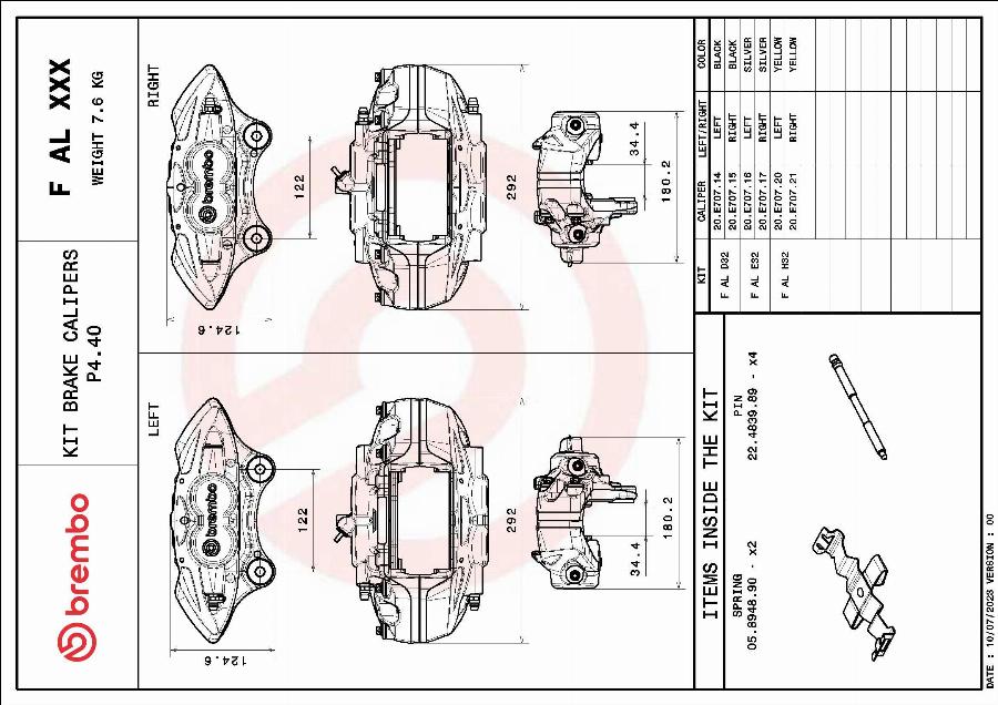 Brembo F AL D32 - Bremžu suporta skavas komplekts autodraugiem.lv