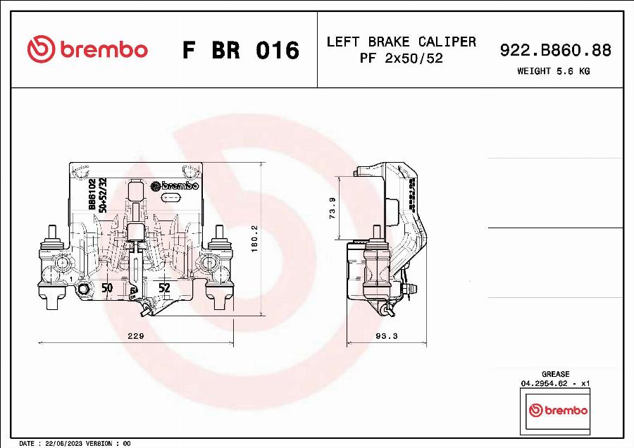 Brembo F BR 016 - Bremžu suports autodraugiem.lv