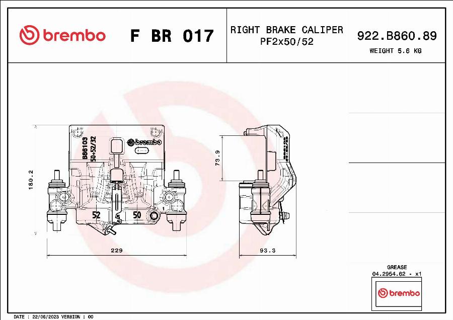 Brembo F BR 017 - Bremžu suports autodraugiem.lv