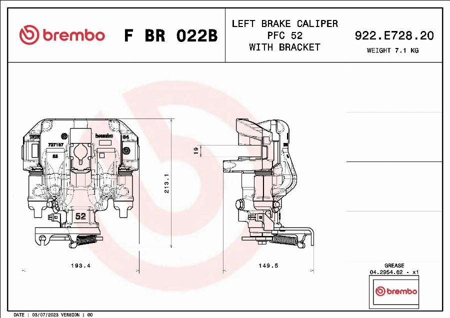 Brembo F BR 022B - Bremžu suports autodraugiem.lv