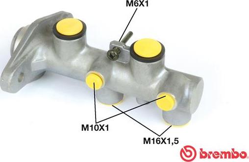 Brembo M 30 005 - Galvenais bremžu cilindrs autodraugiem.lv