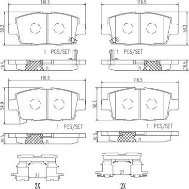 Brembo P99004N - Bremžu uzliku kompl., Disku bremzes autodraugiem.lv