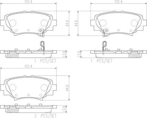 Brembo P49049N - Bremžu uzliku kompl., Disku bremzes autodraugiem.lv