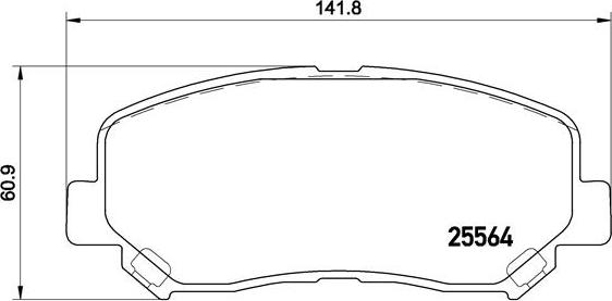 Brembo P 49 045 - Bremžu uzliku kompl., Disku bremzes autodraugiem.lv