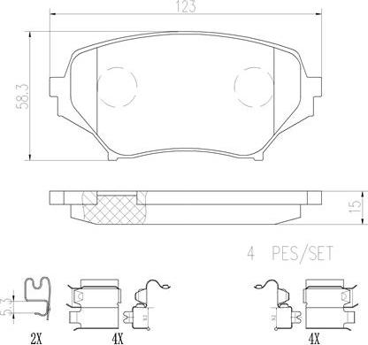 Brembo P49043N - Bremžu uzliku kompl., Disku bremzes autodraugiem.lv