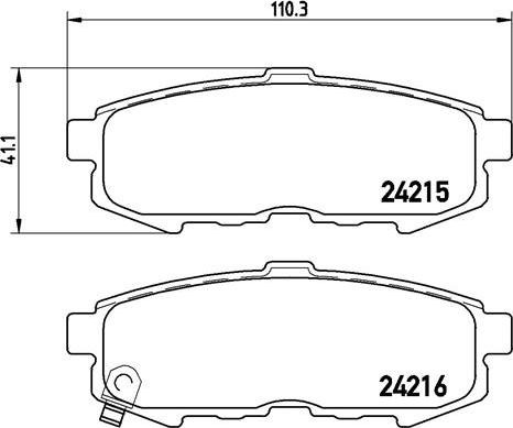 Brembo P 49 042 - Bremžu uzliku kompl., Disku bremzes autodraugiem.lv