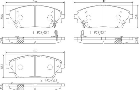 Brembo P49050N - Bremžu uzliku kompl., Disku bremzes autodraugiem.lv