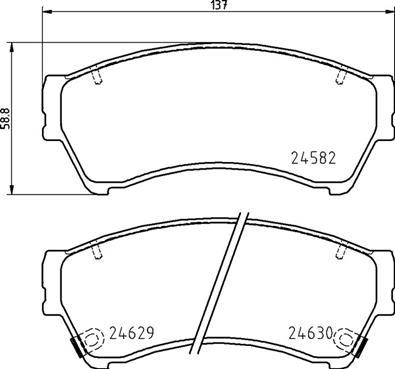 Brembo P 49 060 - Bremžu uzliku kompl., Disku bremzes autodraugiem.lv