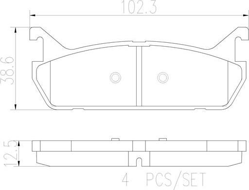 Brembo P49015N - Bremžu uzliku kompl., Disku bremzes autodraugiem.lv