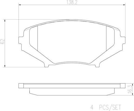 Brembo P49034N - Bremžu uzliku kompl., Disku bremzes autodraugiem.lv