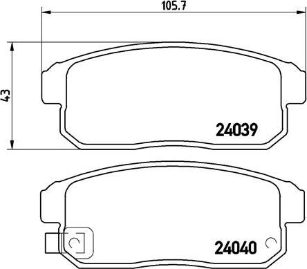 Brembo P 49 035 - Bremžu uzliku kompl., Disku bremzes autodraugiem.lv