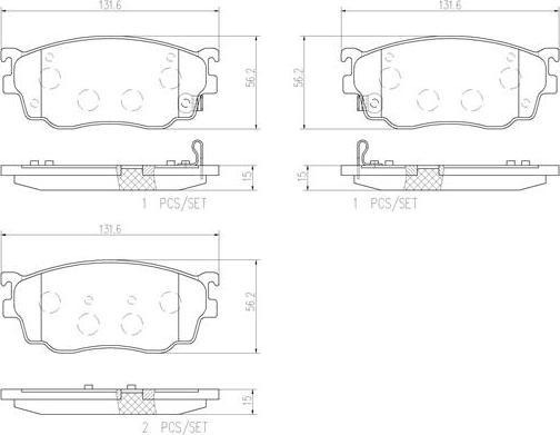 Brembo P49026N - Bremžu uzliku kompl., Disku bremzes autodraugiem.lv