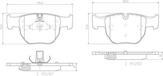 Brembo P44012N - Bremžu uzliku kompl., Disku bremzes autodraugiem.lv