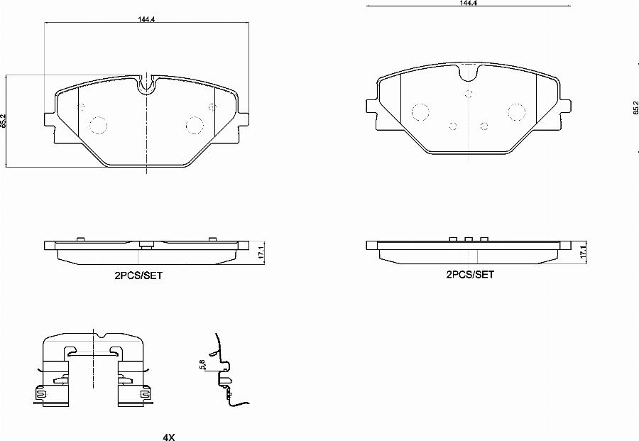 Brembo P 44 032 - Bremžu uzliku kompl., Disku bremzes autodraugiem.lv