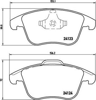 Brembo P 44 020 - Bremžu uzliku kompl., Disku bremzes autodraugiem.lv