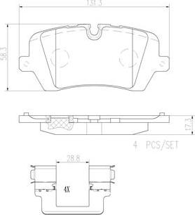 Brembo P44021N - Bremžu uzliku kompl., Disku bremzes autodraugiem.lv