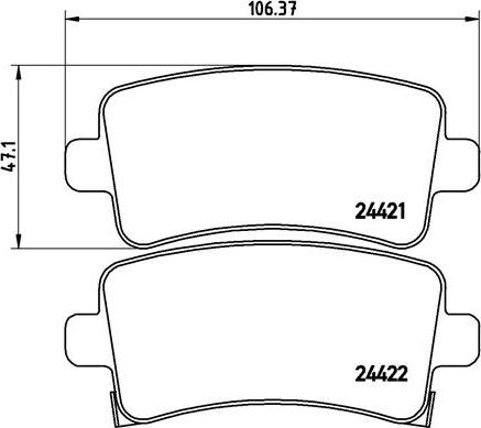 Brembo P 59 059 - Bremžu uzliku kompl., Disku bremzes autodraugiem.lv