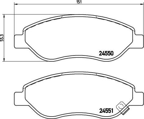 Brembo P59053N - Bremžu uzliku kompl., Disku bremzes autodraugiem.lv