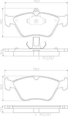 Brembo P59019N - Bremžu uzliku kompl., Disku bremzes autodraugiem.lv