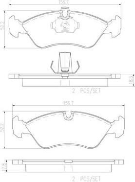 Brembo P59017N - Bremžu uzliku kompl., Disku bremzes autodraugiem.lv