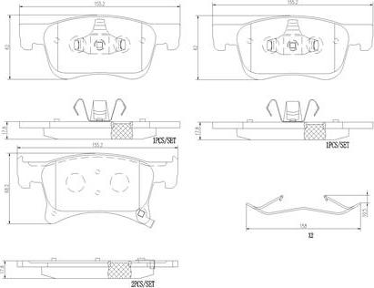 Brembo P59083N - Bremžu uzliku kompl., Disku bremzes autodraugiem.lv