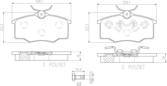 Brembo P59034N - Bremžu uzliku kompl., Disku bremzes autodraugiem.lv