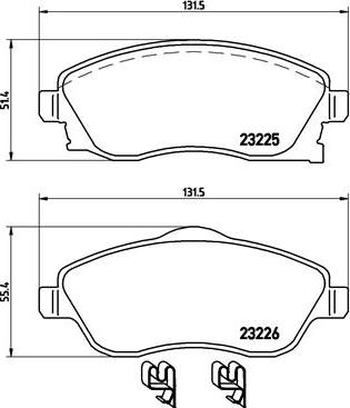 Brembo P 59 036 - Bremžu uzliku kompl., Disku bremzes autodraugiem.lv