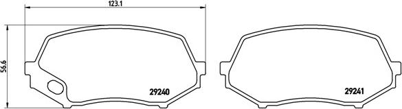 Brembo P 54 044 - Bremžu uzliku kompl., Disku bremzes autodraugiem.lv