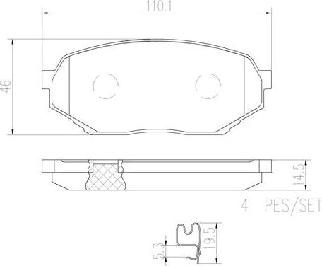 Brembo P54047N - Bremžu uzliku kompl., Disku bremzes autodraugiem.lv