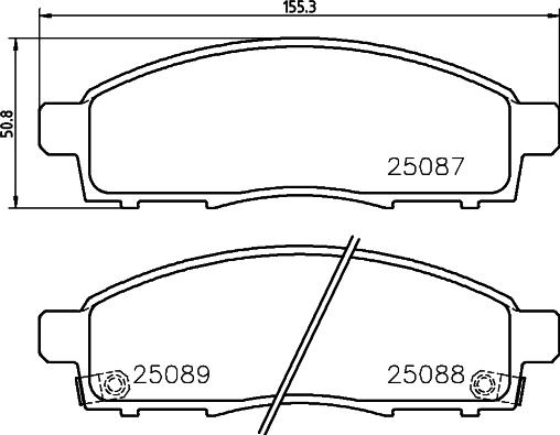 Brembo P 54 055 - Bremžu uzliku kompl., Disku bremzes autodraugiem.lv