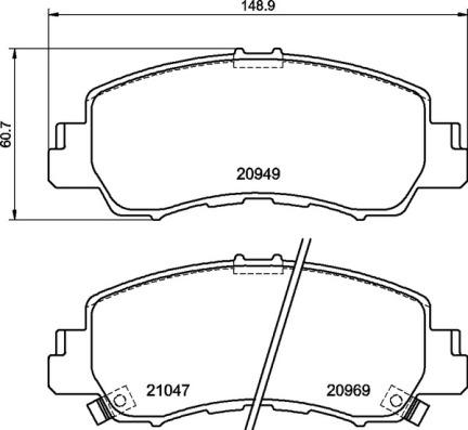 Brembo P 54 061 - Bremžu uzliku kompl., Disku bremzes autodraugiem.lv