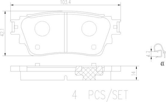 Brembo P54063N - Bremžu uzliku kompl., Disku bremzes autodraugiem.lv