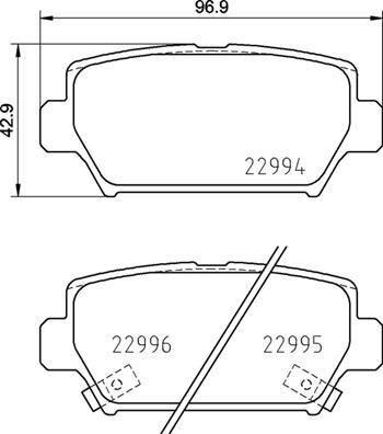 Brembo P 54 062 - Bremžu uzliku kompl., Disku bremzes autodraugiem.lv