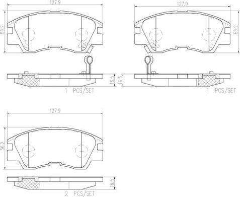 Brembo P54008N - Bremžu uzliku kompl., Disku bremzes autodraugiem.lv