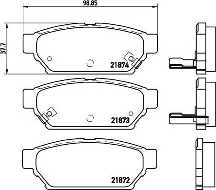 Brembo P 54 016 - Bremžu uzliku kompl., Disku bremzes autodraugiem.lv