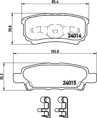 Brembo P 54 034 - Bremžu uzliku kompl., Disku bremzes autodraugiem.lv