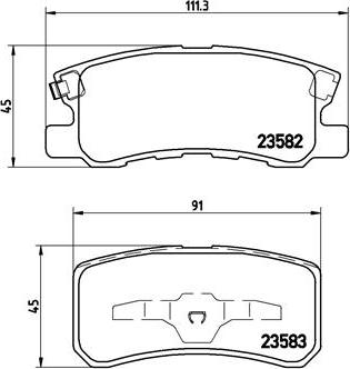 Brembo P 54 031 - Bremžu uzliku kompl., Disku bremzes autodraugiem.lv