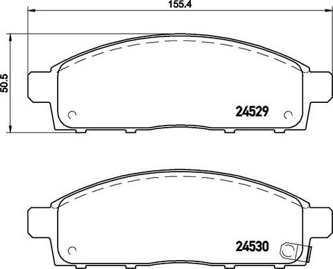 Brembo P 54 038 - Bremžu uzliku kompl., Disku bremzes autodraugiem.lv