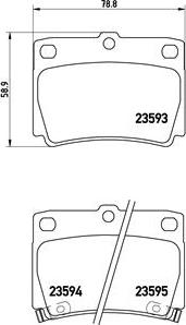 Brembo P 54 026 - Bremžu uzliku kompl., Disku bremzes autodraugiem.lv