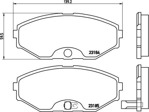 Brembo P 56 045 - Bremžu uzliku kompl., Disku bremzes autodraugiem.lv