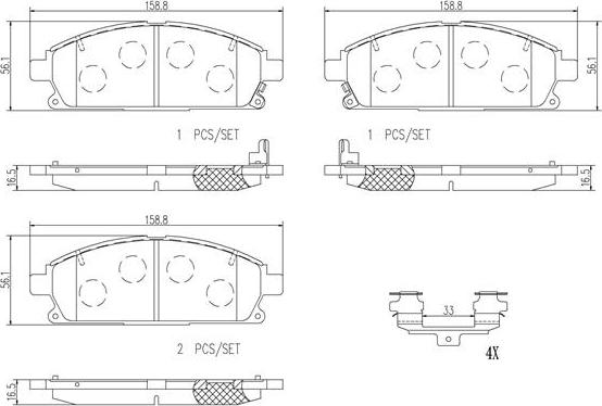 Brembo P56040N - Bremžu uzliku kompl., Disku bremzes autodraugiem.lv