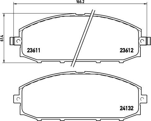 Brembo P 56 041 - Bremžu uzliku kompl., Disku bremzes autodraugiem.lv